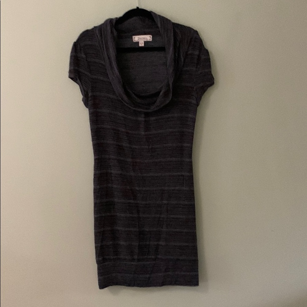 Charcoal Gray Cowl Neck Tunic